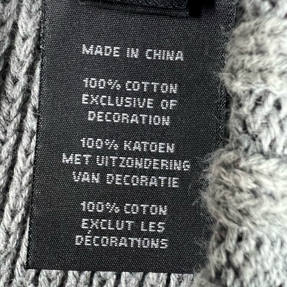 HARLEY DAVIDSON Women's XL Grey Ombre Cable Knit 1/4 Zip Pullover Sweater HDLogo - Picture 6 of 10